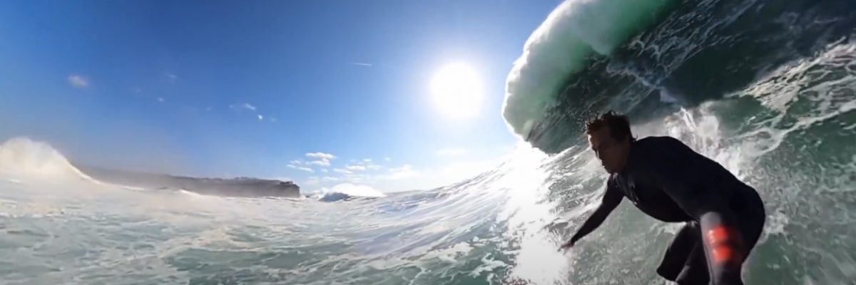 Vaca em Nazaré, filmando e sendo destruído!